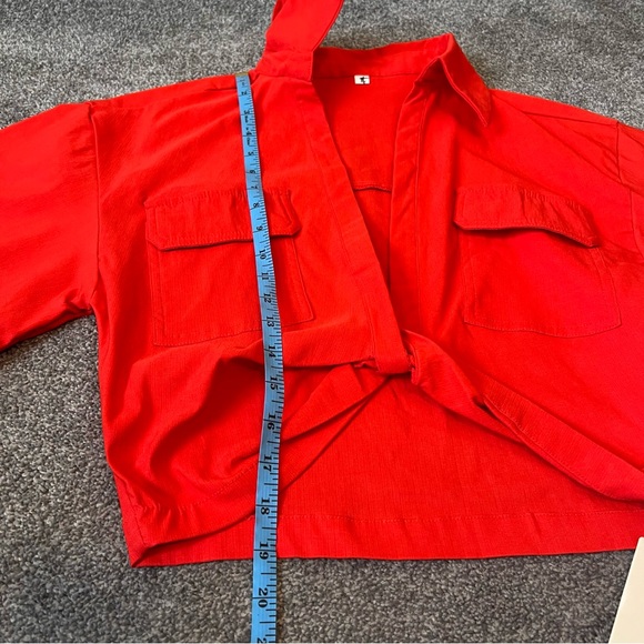 commense red twist blouse - Picture 10 of 11